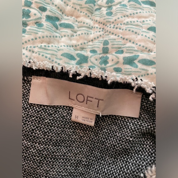 Ann Taylor LOFT Black and White Short Sleeve Fall Winter Dress - Picture 5 of 6